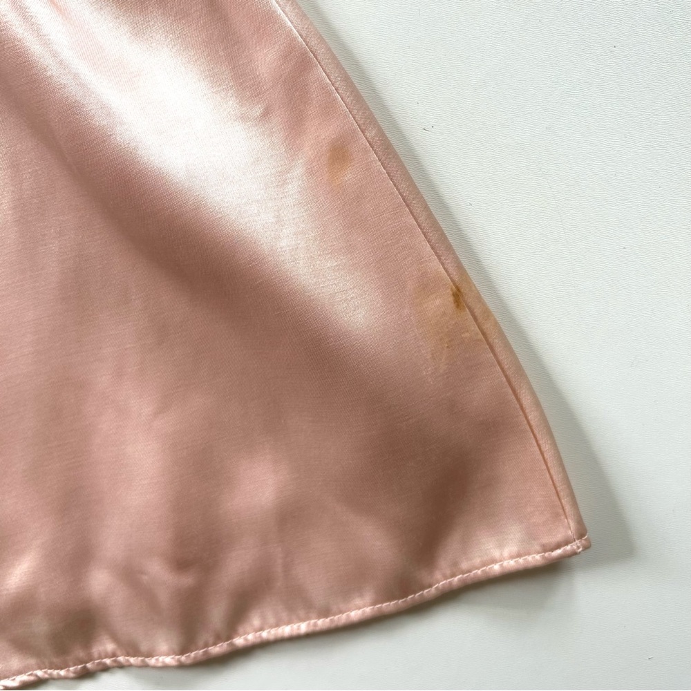 Jessica McClintock Vintage 90s Y2K Blush Pink Sleeveless Beaded Back Slip Dress - Picture 7 of 10
